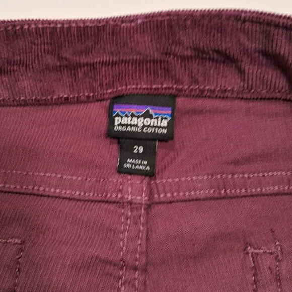 Patagonia Organic Cotton Corduroy Pants in Burgundy- size 29 - Picture 4 of 11